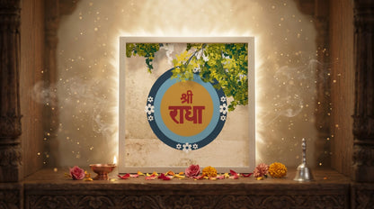 🌸 Shri Radha Name Frame