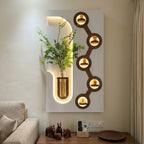 Handcrafted LED wall art with layered HDF construction