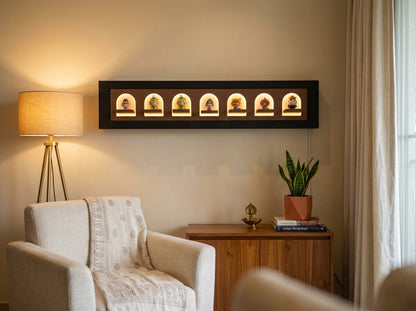 LED wall art oval niche with premium HDF finish
