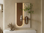 Wooden Wall Art with Shelf 75x45 cm | Radha Wood India