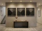 Modern Geometric Wooden Wall Art Set (Set of 3)