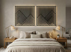 Modern Geometric Wooden Wall Art Set (Set of 3)