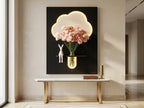 LED wall art Cloud Flower Vase Panel for foyer wall decor
