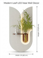 Double arch LED wall art with decorative rabbit figurine on shelf – Radha Wood India