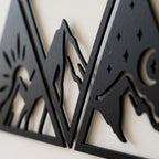 Black mountain wall art for modern wall decor