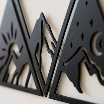 Black mountain wall art for modern wall decor