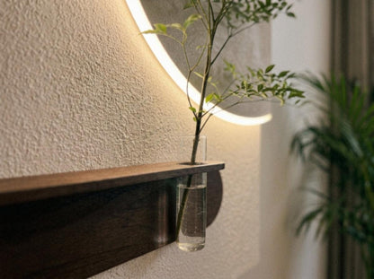 Wooden Wall Art with Shelf | Radha Wood