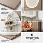 LED wall art Lunar Arch Vase Panel LED on off comparison