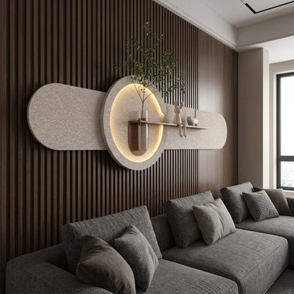 Premium MDF wall art shelf close-up detail modern home decor