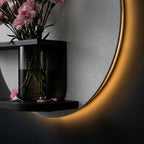 Modern LED wall art for living room with warm ambient lighting