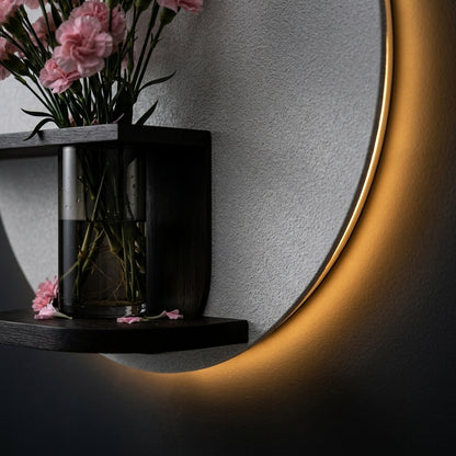 Modern LED wall art for living room with warm ambient lighting