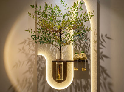 Close-up of premium laminated MDF LED wall decor showing design and finish