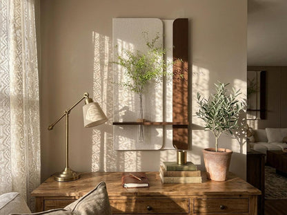 Secure packaging of modern wooden wall decor by Radha Wood ensuring safe delivery and premium presentation
