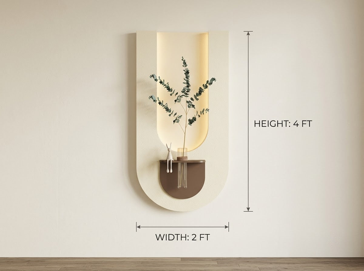 Premium MDF LED wall art with smooth wooden finish