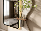Close-up of LED wall art with premium HDF finish and mirror