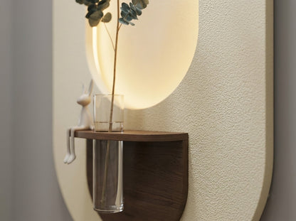Modern LED wall art with vase for living room decor